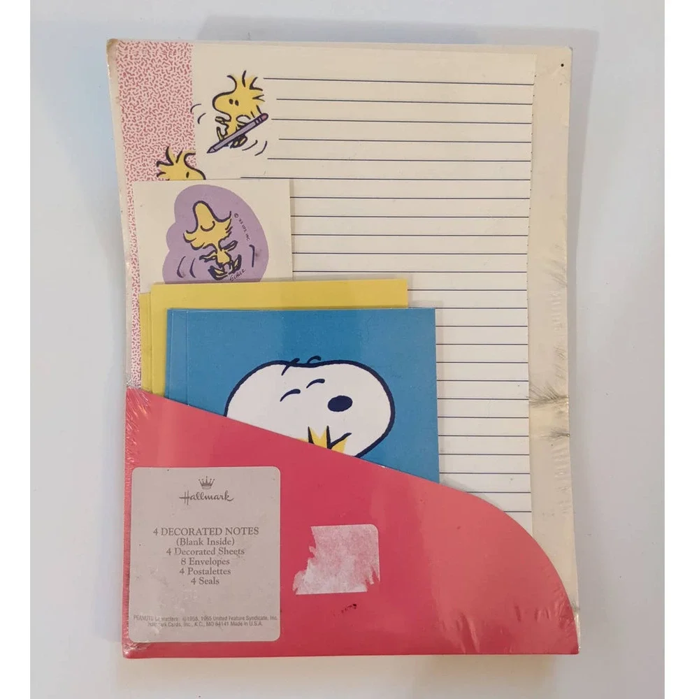 Vintage Snoopy & Woodstock Stationary Set from Hallmark‎ Sealed RARE